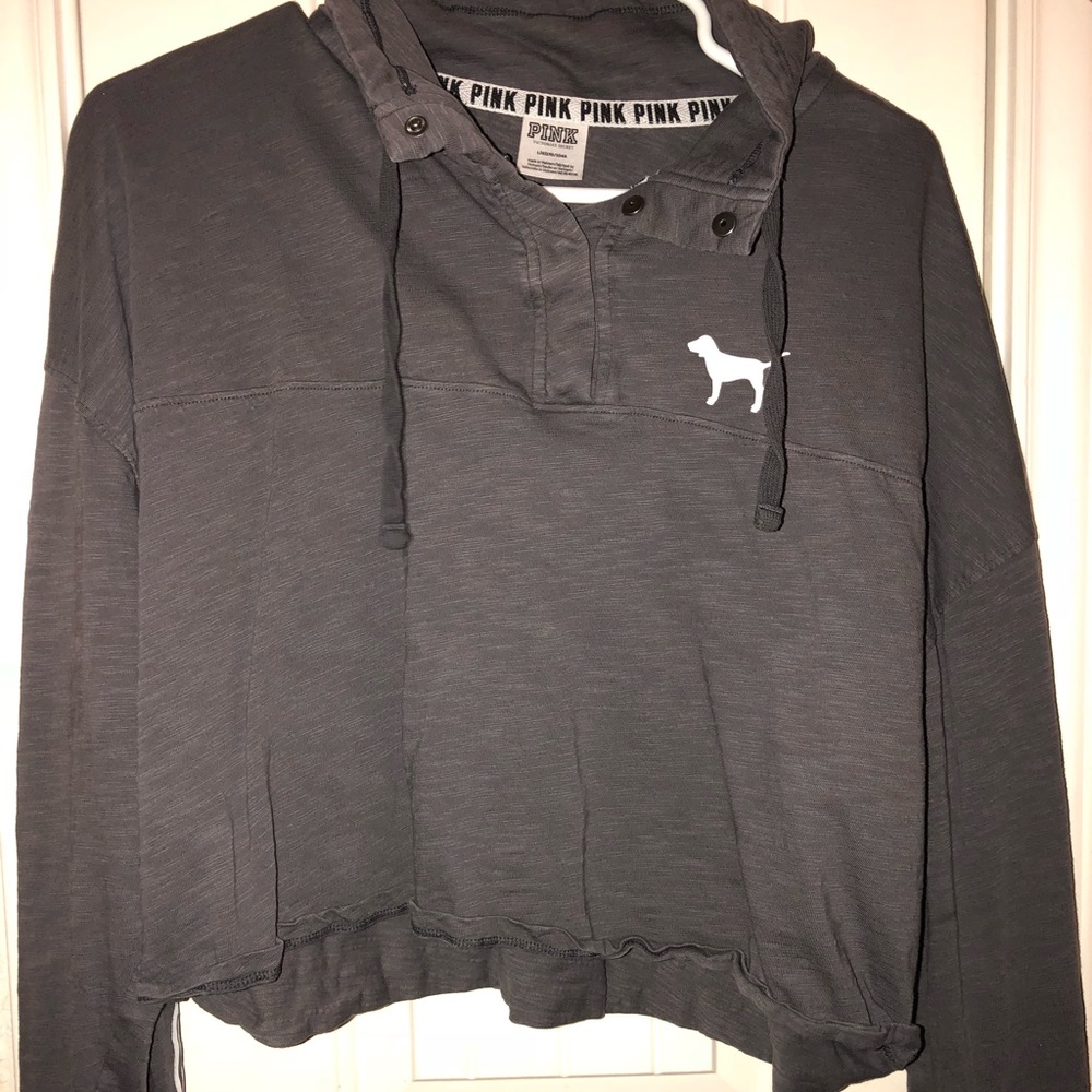 Victoria sextet PINK long sleeve crop top!